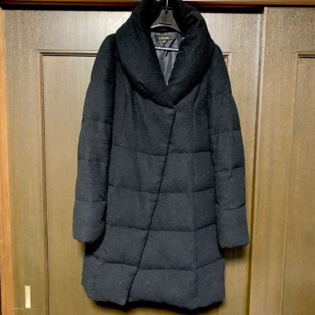rienda(リエンダ)のrienda ダウンジャケット ダウンコート ブラック 黒 ロング 防寒 送料込 レディースのジャケット/アウター(ロングコート)の商品写真