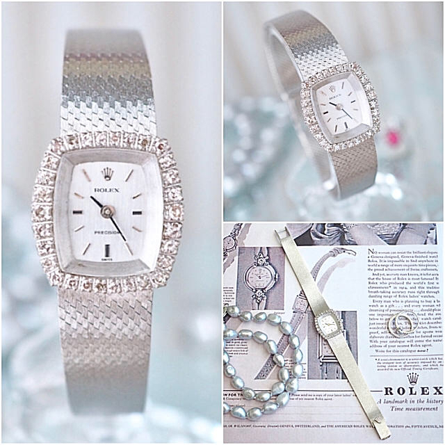 ROLEX - 超美品 OH済☆ロレックス K18WG 金無垢 ダイヤベゼル☆オメガ ROLEX - 超美品 OH済☆ロレックス K18WG 金無垢 ダイヤベゼル☆オメガ