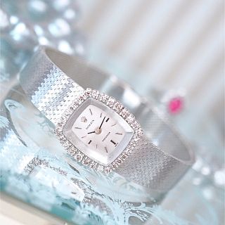 ロレックス(ROLEX)の超美品 OH済★ロレックス K18WG 金無垢 ダイヤベゼル★オメガ カルティエ(腕時計)