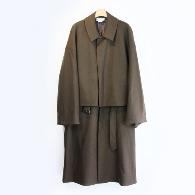 YOKE 3WAY BAL COLLAR SHARE COAT Olive お手頃価格 kinetiquettes.com