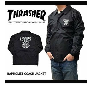 スラッシャー(THRASHER)の☆一度のみ着用☆美品☆THRASHER Baphomet コーチジャケット(ナイロンジャケット)