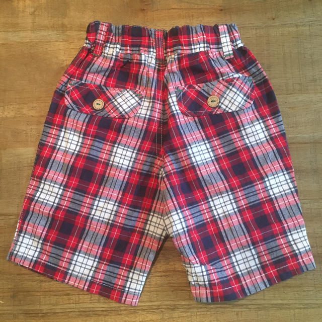 赤チェックズボン　サイズ95 キッズ/ベビー/マタニティのキッズ服男の子用(90cm~)(パンツ/スパッツ)の商品写真