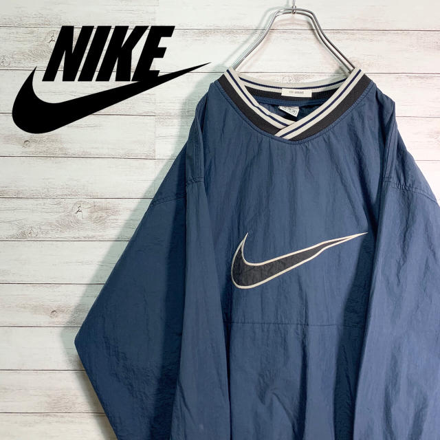 old nike 90s ナイロンプルオーバー 白 XL