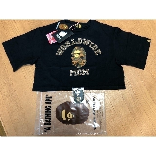 A BATHING APE(アベイシングエイプ)の新品MCM×BAPEコラボ ラインストーン  Tシャツ  レディースのトップス(Tシャツ(半袖/袖なし))の商品写真