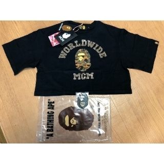 アベイシングエイプ(A BATHING APE)の新品MCM×BAPEコラボ ラインストーン  Tシャツ (Tシャツ(半袖/袖なし))