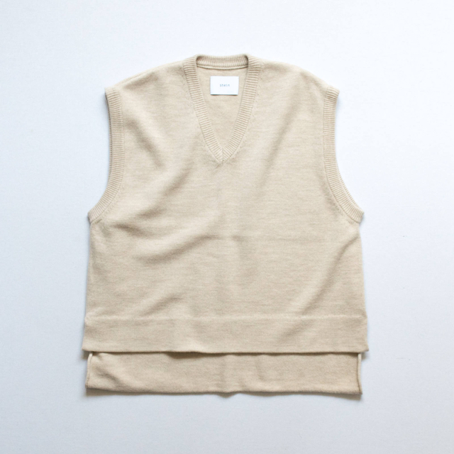 SUNSEA(サンシー)の[stein] Back Double Knit Vest beige M メンズのトップス(ニット/セーター)の商品写真