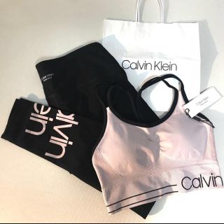 カルバンクライン(Calvin Klein)の新品 カルバンクライン CalvinKlein ck ブラ レギンス 黒 S(ヨガ)