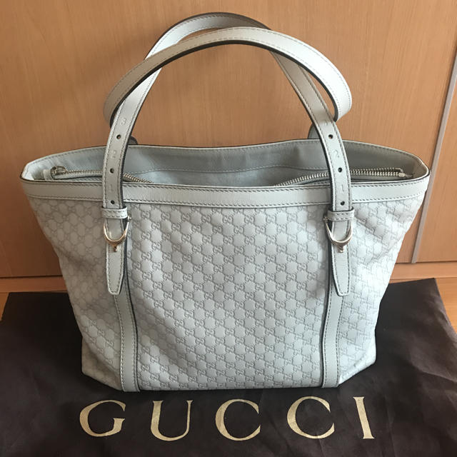 Gucci(グッチ)のGUCCI  ホワイト レザートートバッグ レディースのバッグ(トートバッグ)の商品写真