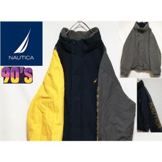 トミーヒルフィガー(TOMMY HILFIGER)のNAUTICAマウンテンパーカー XXL リバーシブル フリース(マウンテンパーカー)