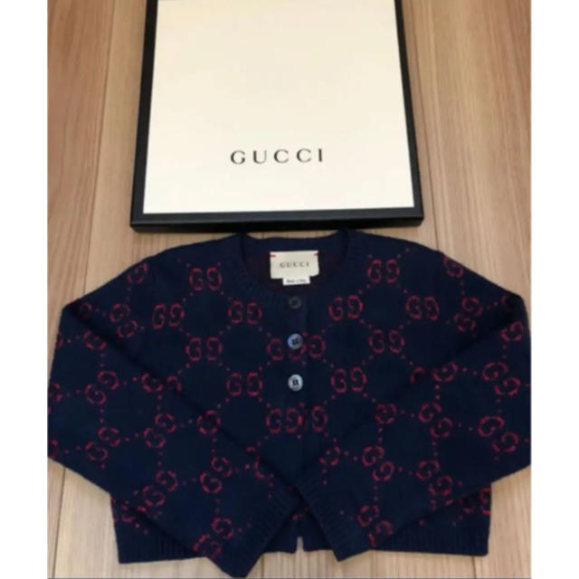 Gucci - GUCCIチルドレンズ GGコットン ルレックスカーディガン 18/24