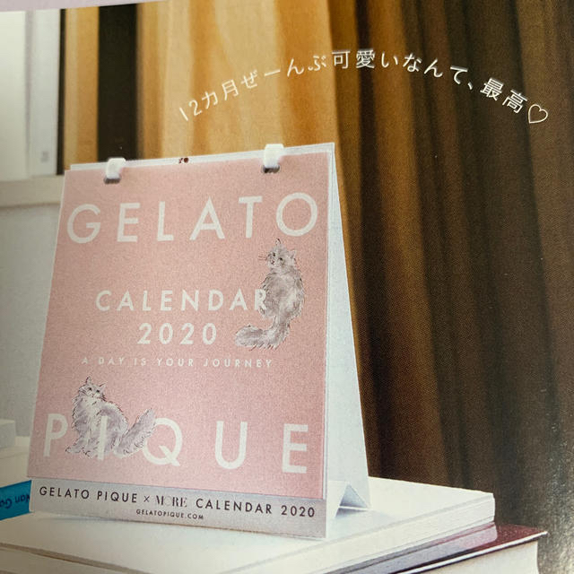 gelato pique(ジェラートピケ)のジェラートピケ　2020年卓上カレンダー インテリア/住まい/日用品の文房具(カレンダー/スケジュール)の商品写真