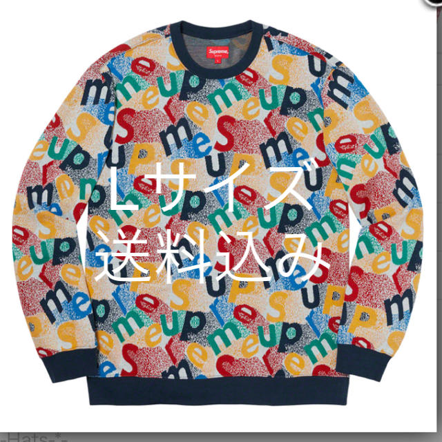 【Lサイズ送料込】Supreme  scatter text crewneckスウェット