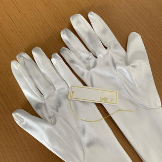 ウェディング オフホワイト サテングローブ(手袋)