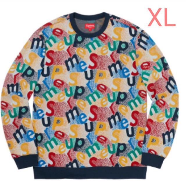 19AW Supreme Scatter Text Crewneck XL