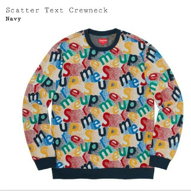 Supreme(シュプリーム)の【XL】supreme Scatter Text Crewneck  メンズのトップス(スウェット)の商品写真