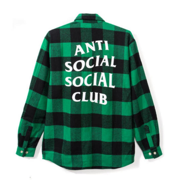 anti social club ネルシャツ グリーン 緑