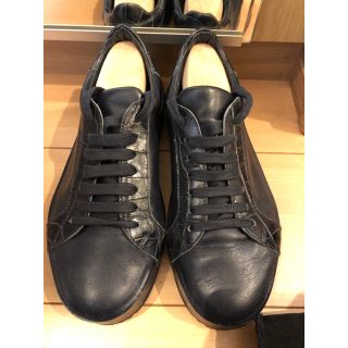 ジルサンダー(Jil Sander)のJIL SANDER レザースニーカー NAVY 36(スニーカー)