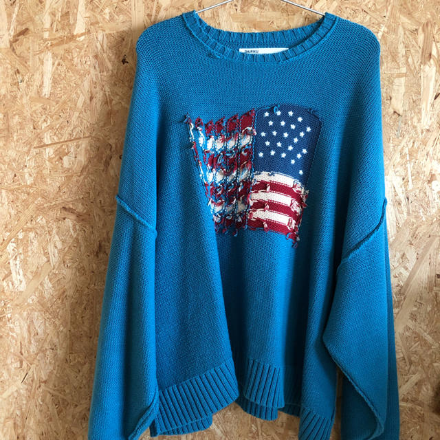 SUNSEA(サンシー)のdairiku inside out america knit ニット19aw メンズのトップス(ニット/セーター)の商品写真