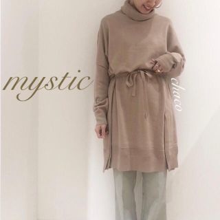 ミスティック(mystic)の新作⛄️¥8250【mystic】タートルロングニットチュニック(ニット/セーター)