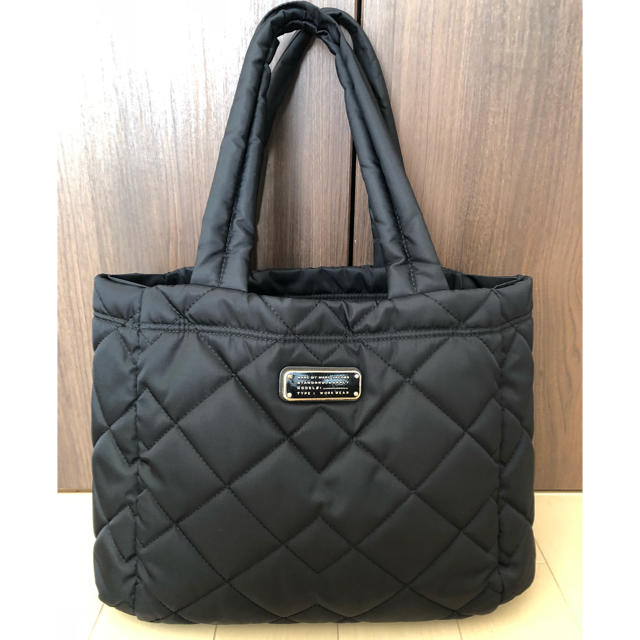 【美品】MARC JACOBS キルティングトートバッグ 黒