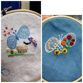 チューリップ様専用 ミナペルホネン お花の刺繍 ハンドメイド