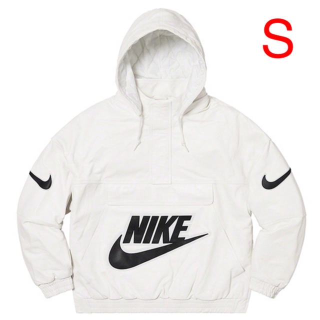 【送料無料キャンペーン?】 Supreme - Sサイズ Supreme × Nike Leather Anorak 白 レザージャケット