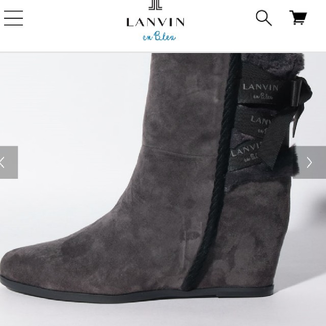 LANVIN en Bleu(ランバンオンブルー)の専用LANVIN 数回短時間使用のファーブーツ レディースの靴/シューズ(ブーツ)の商品写真