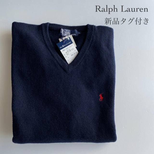 Ralph Lauren - お値下げラルフローレン＊高島屋購入＊新品Vネックセーター＊濃紺