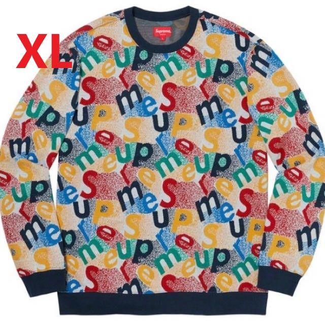 XL Supreme Scatter Text Crewneck