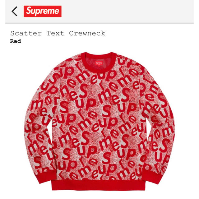 Supreme Scatter Text Crewneck Lサイズ - Tシャツ/カットソー(七分/長袖)