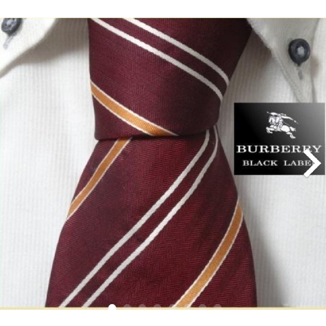 BURBERRY BLACK LABEL(バーバリーブラックレーベル)の美品★バーバリーブラックレーベル【ホースロゴ入りストライプ】高級ネクタイ★ メンズのファッション小物(ネクタイ)の商品写真