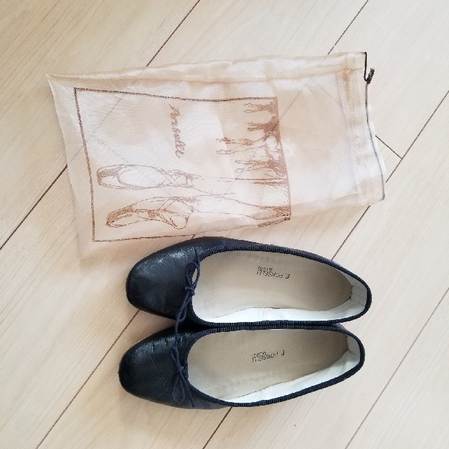 repetto(レペット)のポルセリ　バレエシューズ　ブラック38 レディースの靴/シューズ(バレエシューズ)の商品写真