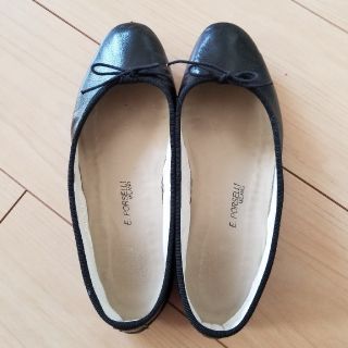 レペット(repetto)のポルセリ　バレエシューズ　ブラック38(バレエシューズ)