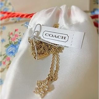 コーチ(COACH)のCOACH　フラワーモチーフ　ネックレス・ピアス　　お値下げしました！(ネックレス)