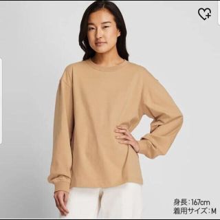 ユニクロ(UNIQLO)のUNIQLO　ユニクロ　コットンリラックスフィットクルーネックT(Tシャツ(長袖/七分))