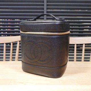 シャネル(CHANEL)の良品 シャネル バニティバッグ ブラック 黒 ココマーク キャビア ヴィンテージ(その他)