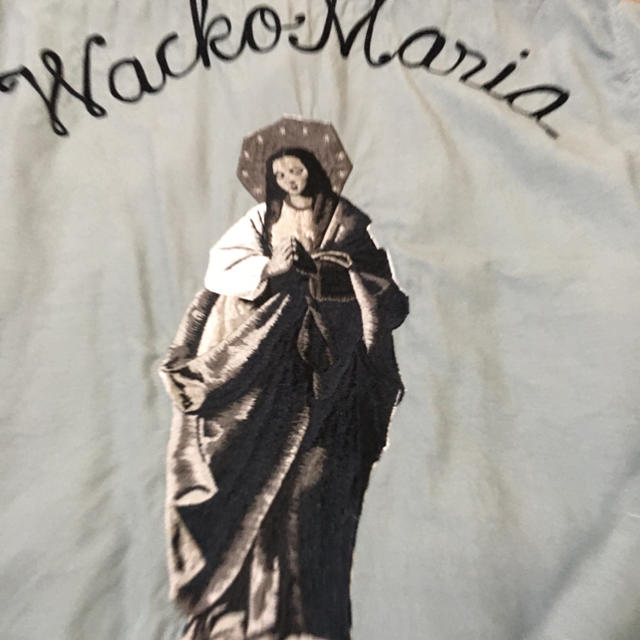 WACKO MARIA ワコマリア 50'S SHIRT L/S ロゴ刺繍オープンカラーリヨセルシャツ バーガンディー L