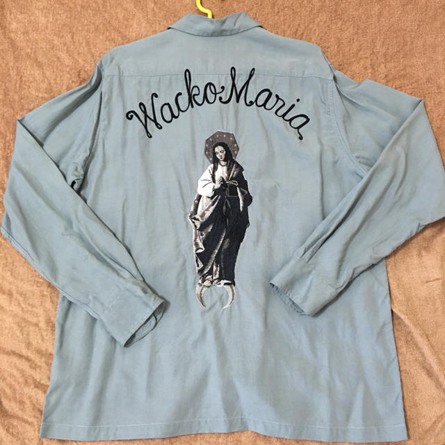 WACKO MARIA ワコマリア 50'S SHIRT L/S ロゴ刺繍オープンカラーリヨセルシャツ バーガンディー L