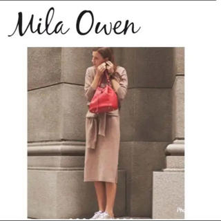 ミラオーウェン(Mila Owen)のウールブレンドニットスカート(ひざ丈スカート)