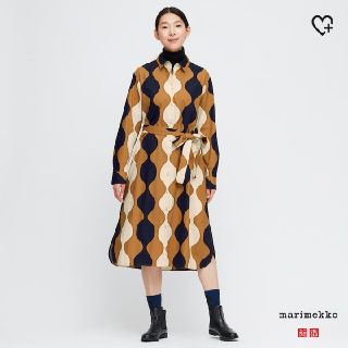 マリメッコ(marimekko)のUNIQLO × Marimekko イエロー ワンピース(ひざ丈ワンピース)