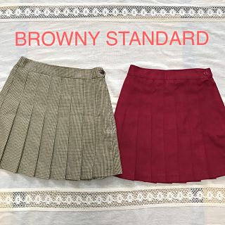 ブラウニー(BROWNY)のBROWNY STANDARD プリーツ膝上ミニスカート Ｍ 2枚(ミニスカート)