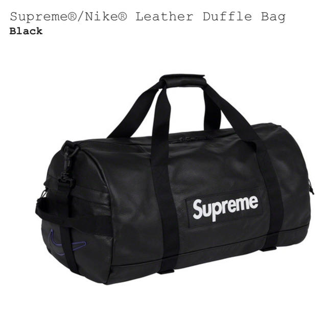 Supreme /Nike Leather Duffle Bag Black
