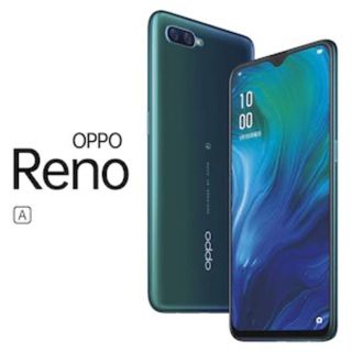 アンドロイド(ANDROID)のOPPO CPH1983 BL SIMフリースマートフォン Reno A ブルー(スマートフォン本体)