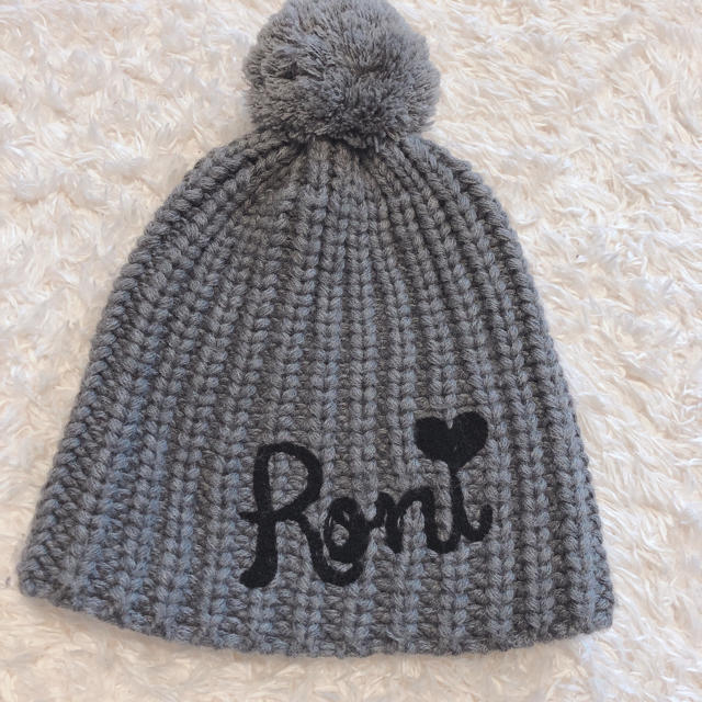 RONI(ロニィ)のRONI ♡ ニット帽子　グレー キッズ/ベビー/マタニティのこども用ファッション小物(帽子)の商品写真