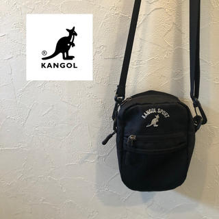 カンゴール(KANGOL)の【美品】kangol sport ミニショルダーバック　ブラック(ショルダーバッグ)