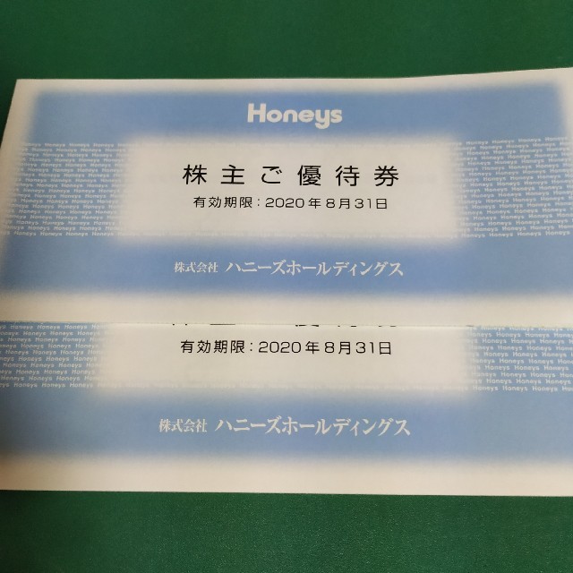 HONEYS(ハニーズ)のハニーズ 株主優待 六千円分 チケットの優待券/割引券(ショッピング)の商品写真