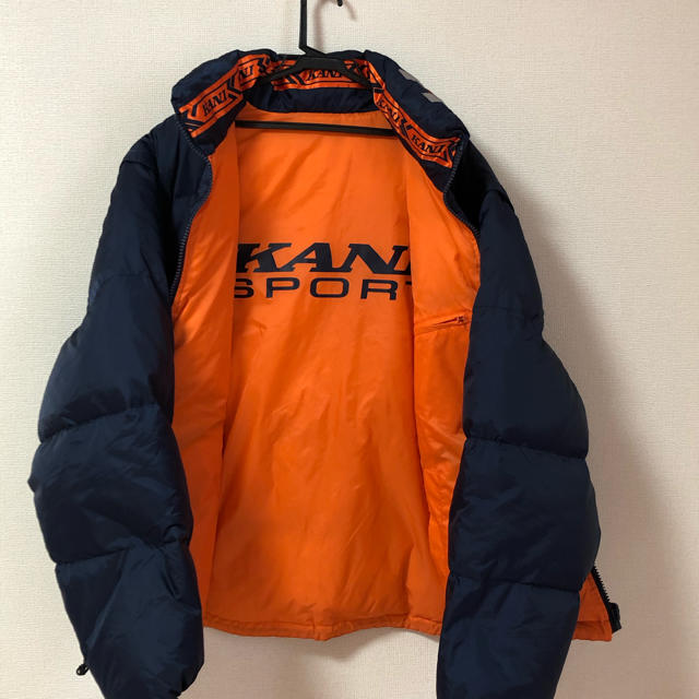 Karl Kani(カールカナイ)のKarlkaniリバーシブルダウンジャケット♡新品未使用♡ネイビー メンズのジャケット/アウター(ダウンジャケット)の商品写真