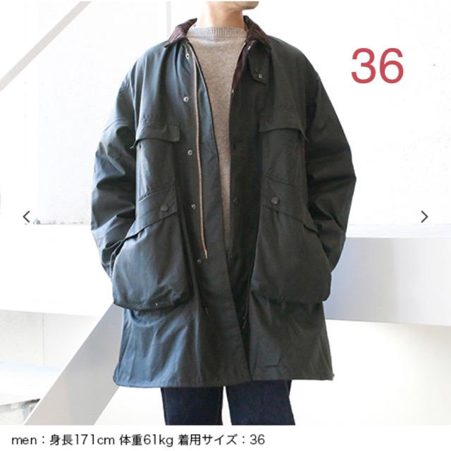 【美品】kaptain sunshine barbour sage 38