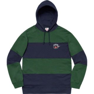 シュプリーム(Supreme)のSupreme Nike Stripe Hooded Sweatshirt 緑(パーカー)