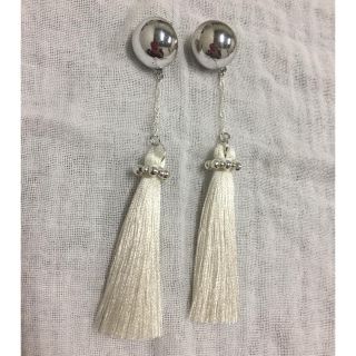 ローズバッド(ROSE BUD)のシルバー つぶつぶタッセル チェーン ピアス イヤリング♡(ピアス)